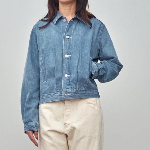 Auralee Selvedge Faded Light Denim Jacket - Light Indigo - Picture 1 of 5